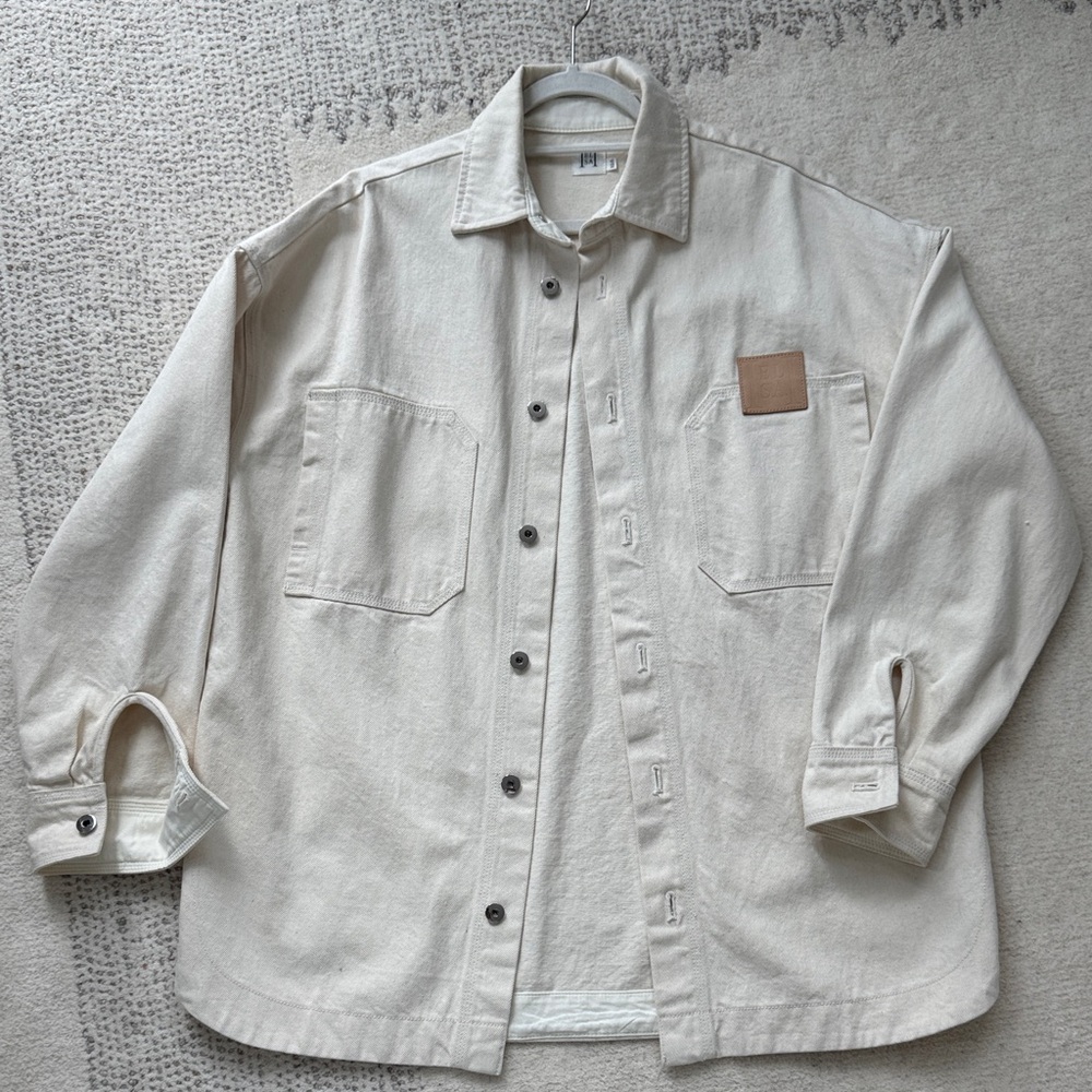Helsa Cream Oversized Shacket